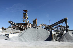 Conveyors in a stone  quarry